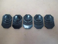 Buttons, x5, Art Deco, Bakelite, black, vintage