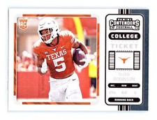 2023 Chronicles Football #7 Bijan Robinson RC Contenders College Ticket Texas