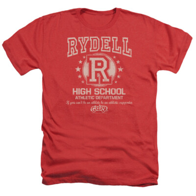 GREASE RYDELL HIGH Licensed Adult Men's Heather Tee Shirt SM-3XL