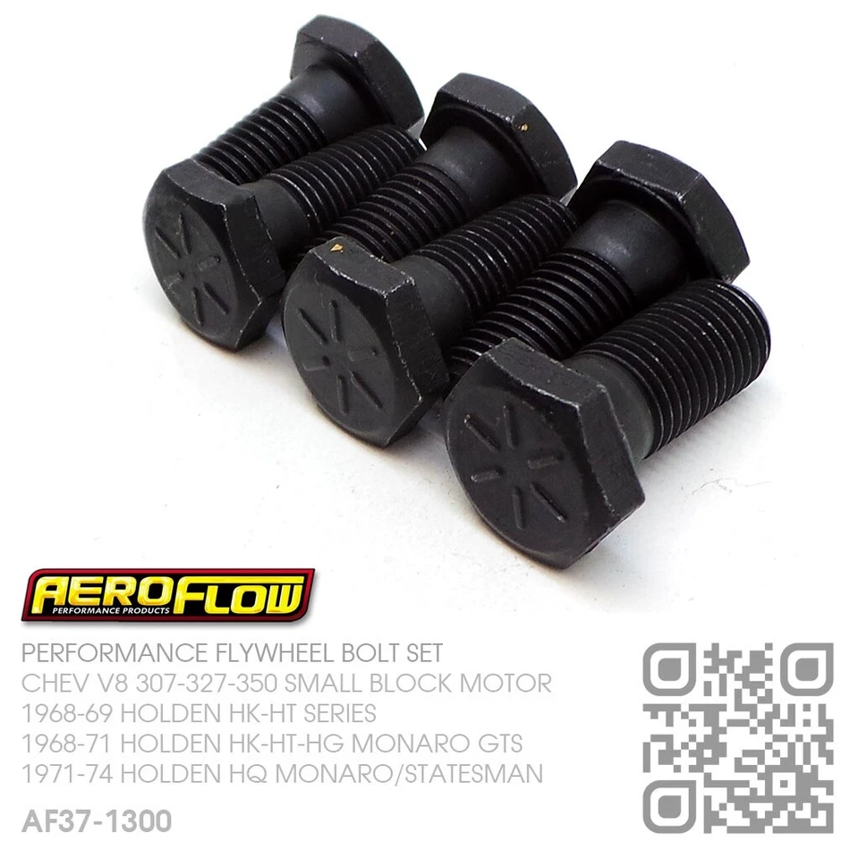 AEROFLOW FLYWHEEL BOLT KIT CHEV V8 307-327-350 SBC [HOLDEN HK-HT-HG-HQ MONARO] - image 3 of 4