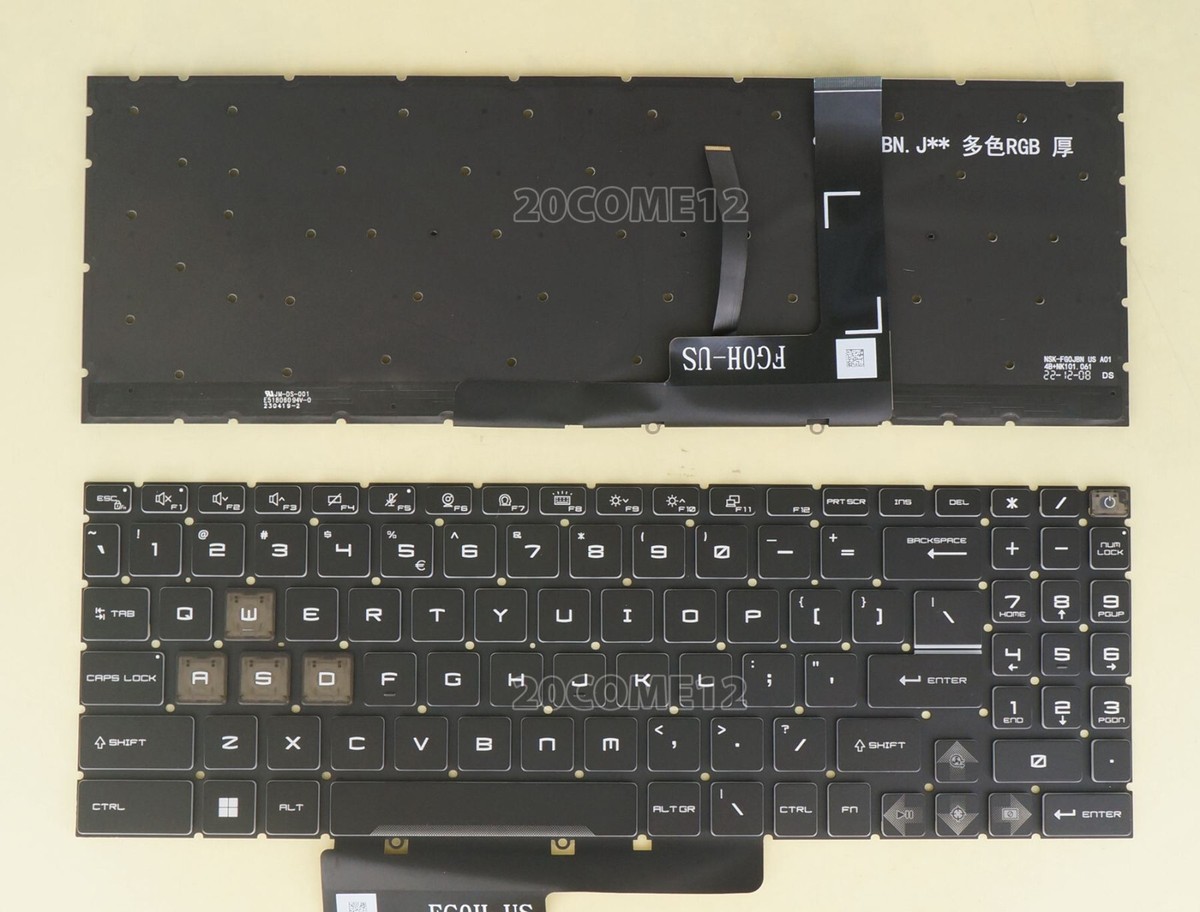 New For MSI Pulse 17 B13V / 17 B13VFK / 17 B13VGK keyboard RGB