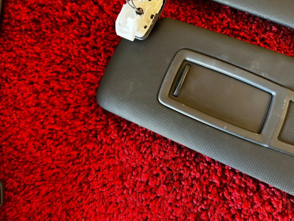 BMW F30 F36 F32 LEFT AND RIGHT SIDE SUN VISOR SHADE PANEL BLACK SET OEM 42K - Image 4 of 4