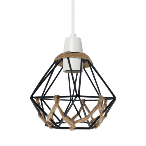 Vintage Ceiling Lightshade Metal Wire Cage Easy Fit Lampshade Hanging Lamp Shade - Picture 225 of 274