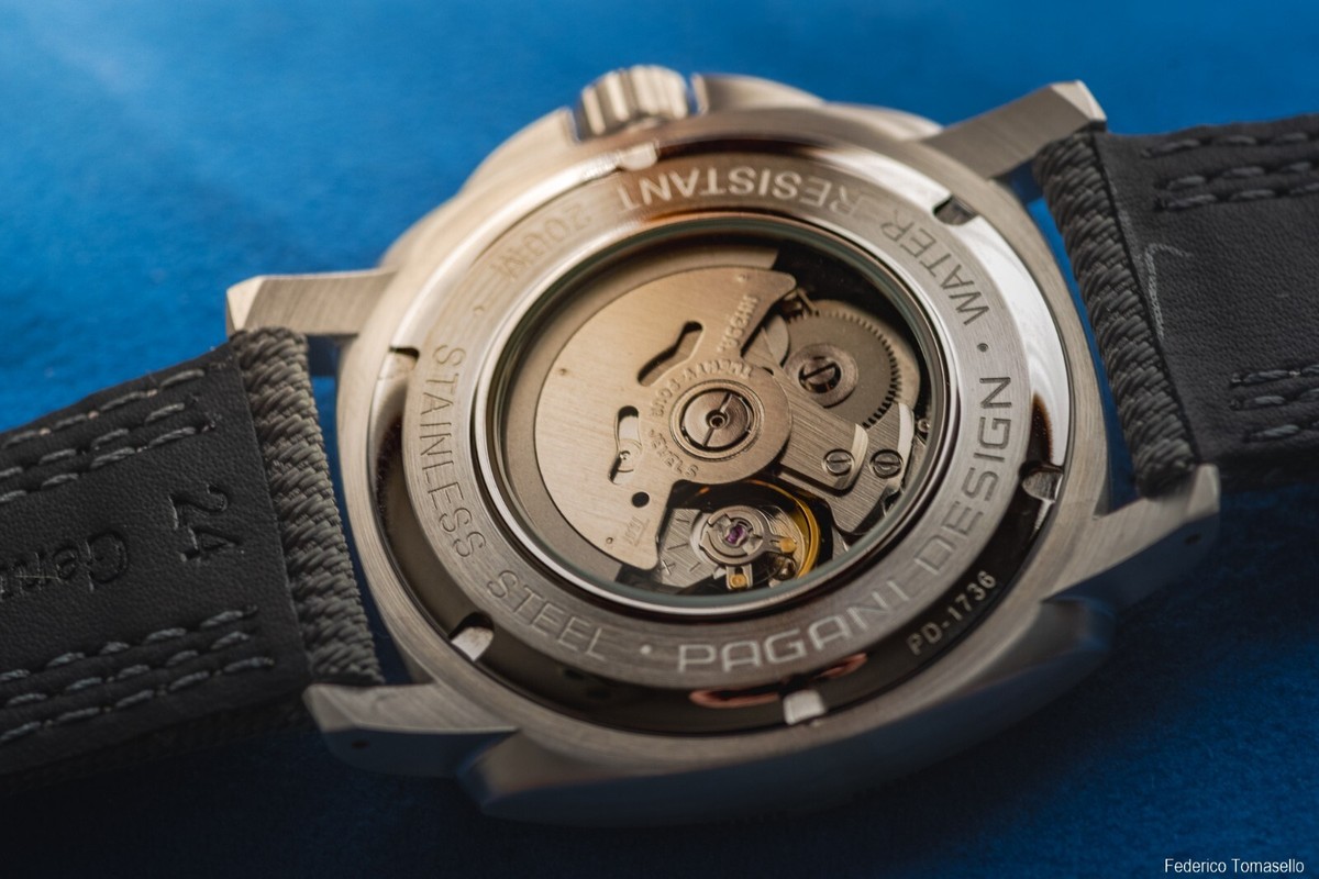 Pagani Design orologi da uomo Orologio meccanico a carica automatica, orologio da polso impermeabile 200M in vetro zaffiro, orologio casual sportivo da uomo con cinturino in nylon (verde acciaio