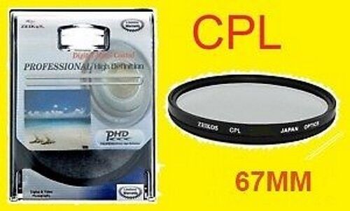 67mm CPL 67 mm C-PL POLARIZING POLARIZED FILTER SONY DSR-R1 FUJI FINEPIX S100FS - Picture 1 of 4