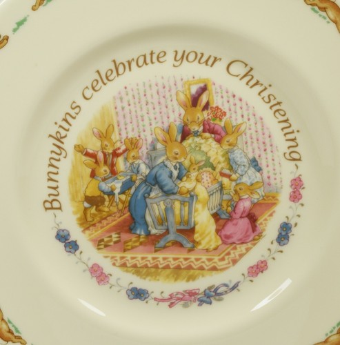 Royal Doulton Bunnykins Celebrate Your Christening Plate - Picture 2 of 3