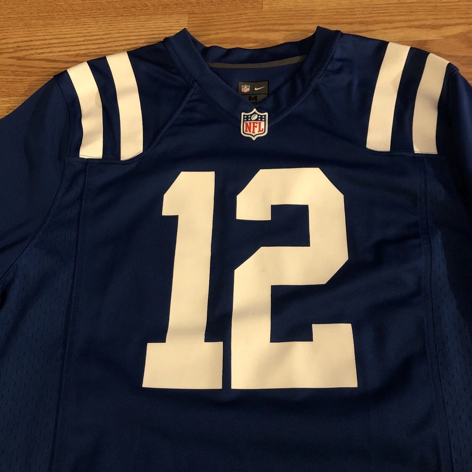 Camiseta de fútbol americano de los Indianapolis Colts Andrew Luck #12 NFL Top Nike para hombre talla M Foto 2 de 4