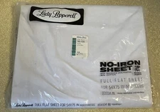 NOS Lady Pepperell full flat sheet No Iron white