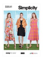 Simplicity 9541 Misses Overall Kleid Jacke NäHen Muster GrößEn 8-16 & 16-24