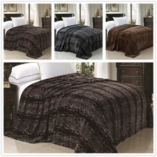 Extra Soft Luxury Flannel Fleece Throw–Lightweight Warm Blanket with Snake Print