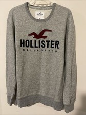 Hollister Mens Medium Gray Long Sleeved Pullover Sweatshirt A3498