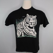 VTG Reno Nevada White Tigers Cub Tourist Souvenir Single Stitch T Shirt Mens L