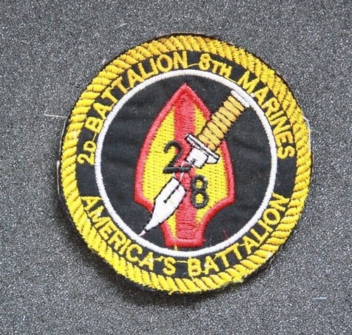 USMC 2d Bn8th Mar PATCH 2nd Battalion 8th Marines OF 28 America's Battalion