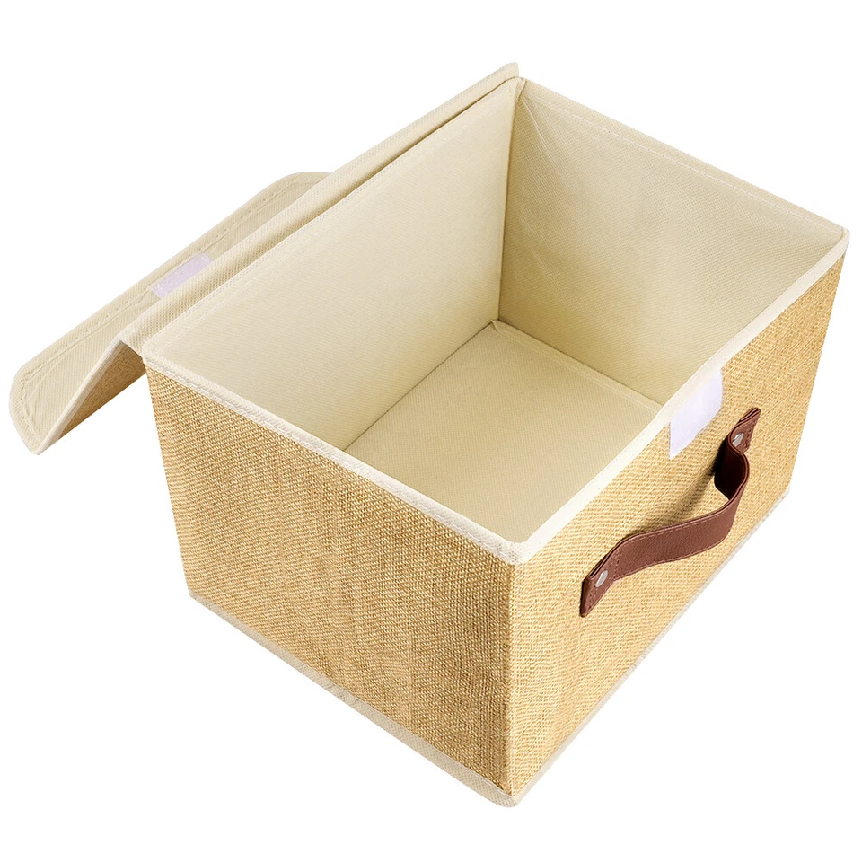 6Pcs Collapsible Fabric Cube Storage Bins Home Organizer Boxes Baskets 10×8x7"  - Image 3 of 4