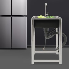 Sigle Bowl Sink Utility Sink Free Standing Commercial Kitchen Sink with/Faucet