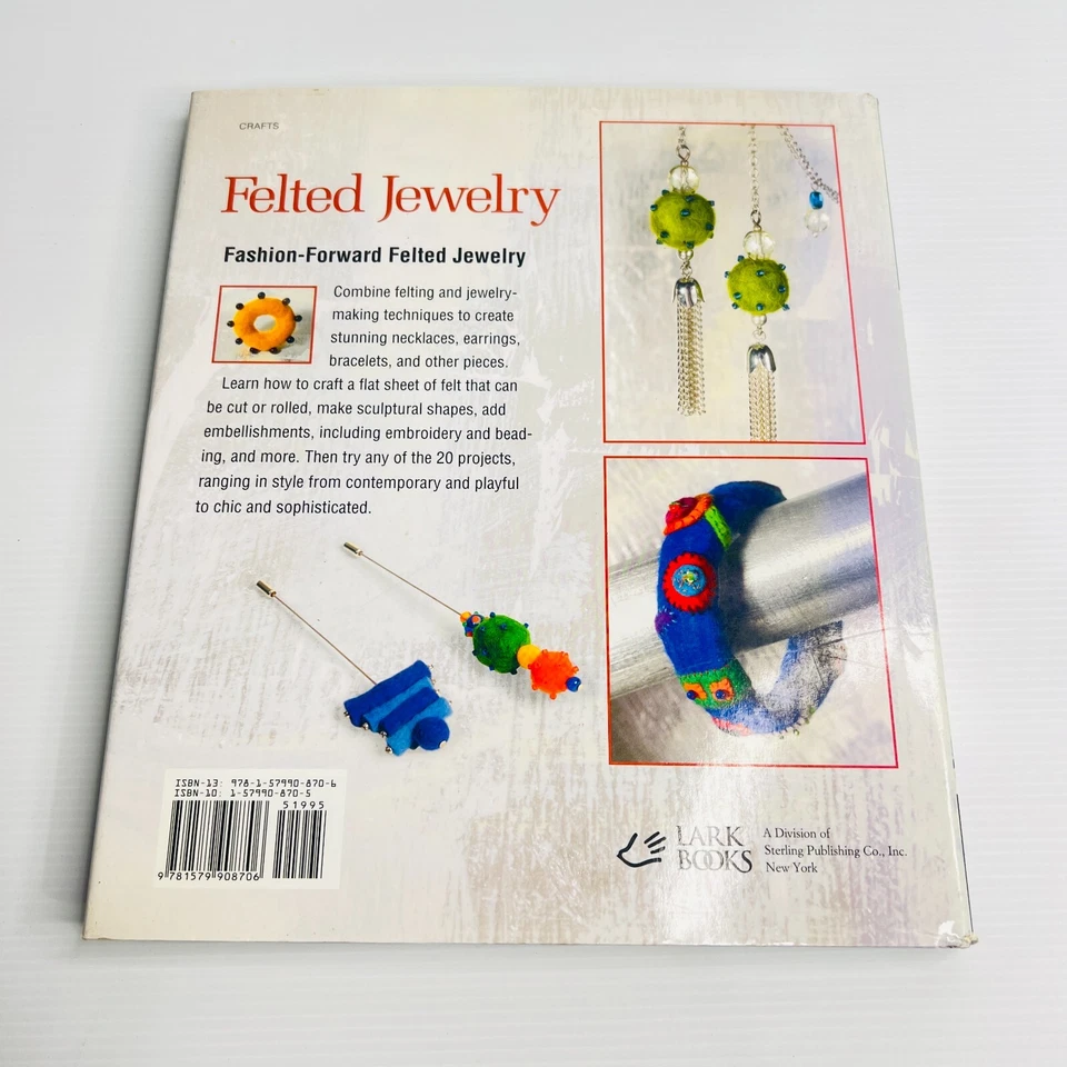 Felted Jewelry by Candie Cooper Hardcover Book Stylish Designs Crafting Necklace - image 2 of 4