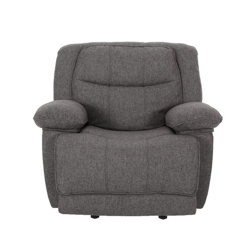 HOMESTOCK Gray, Push Back Recliner Chairs, Breathable Linen