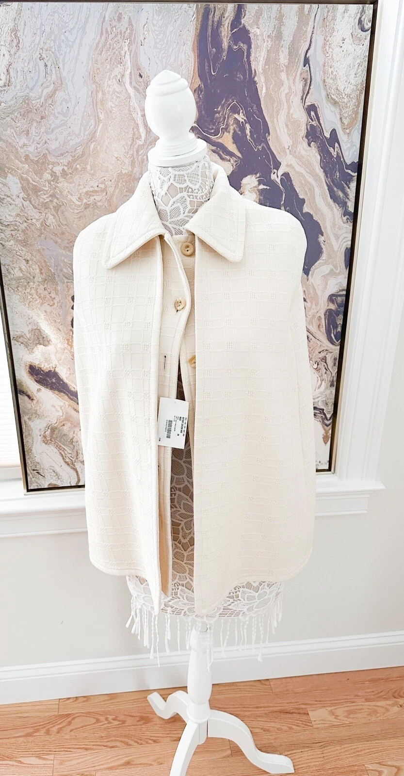 Gilet in tweed rimovibile Gucci con mantello rimovibile