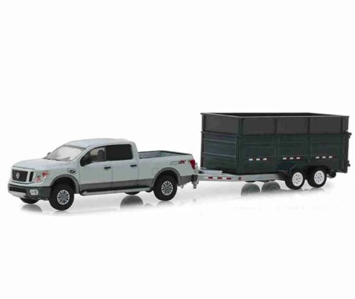 Nissan Titan XD Pro-4x 2018 + Dump Trailer 1:64 Greenlight