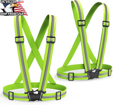 Safety Vest Adjustable Reflective Belt Stripe Strap Night Running Jogging Biking