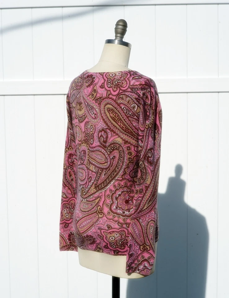 Suéter Folio Talla S 100% Cachemira Extremo Detalle Cachemira Micro Costilla Cuello en V Foto 4 de 4