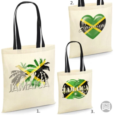WINGRAF Jamaica flag Tote Bag Beach Holiday gift Travel Shoulder Shopping eco Handbag