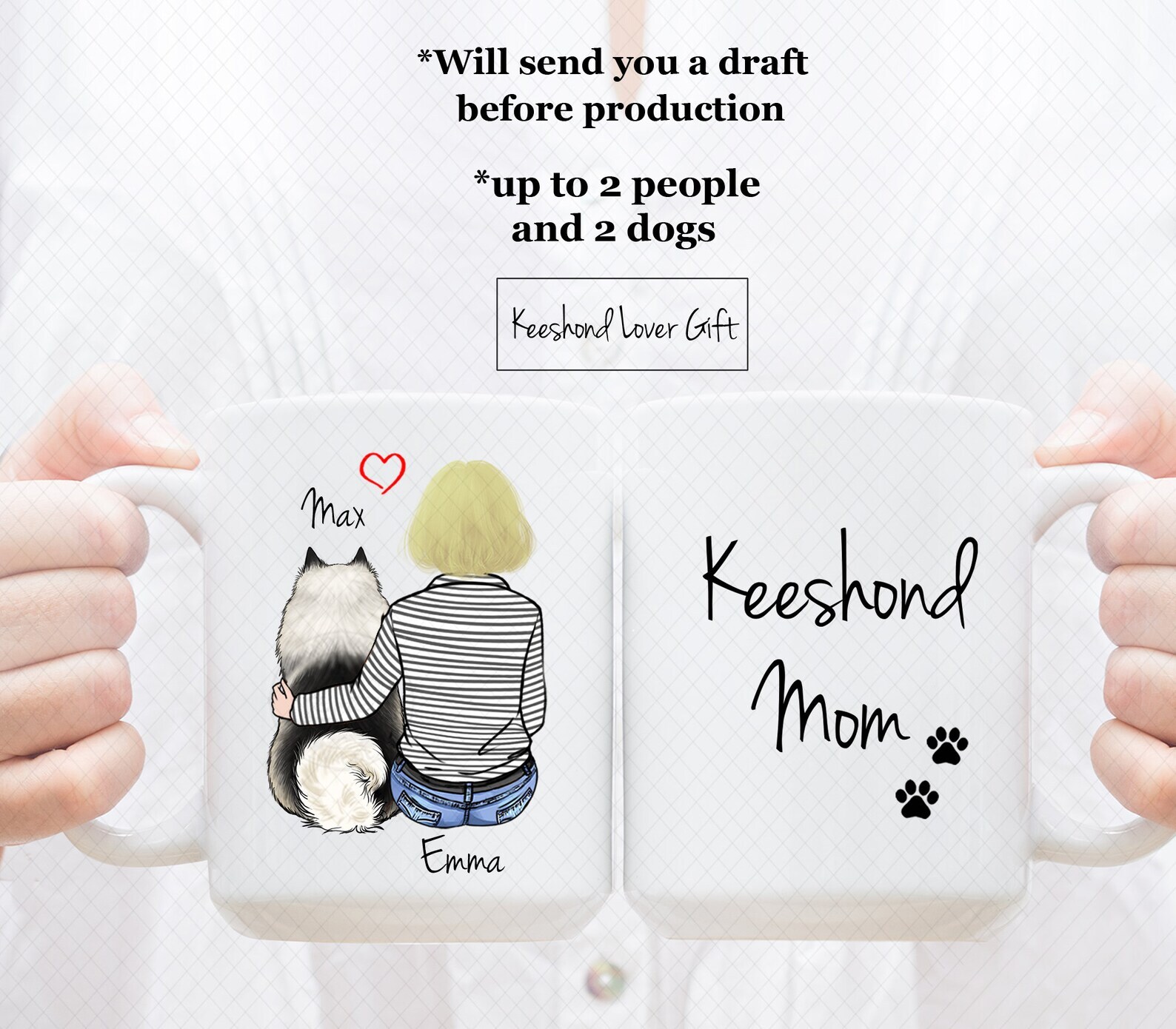 Custom Keeshond Mug Keeshond Dad Mug Keeshond Mom Mug Keeshond Lover Mug