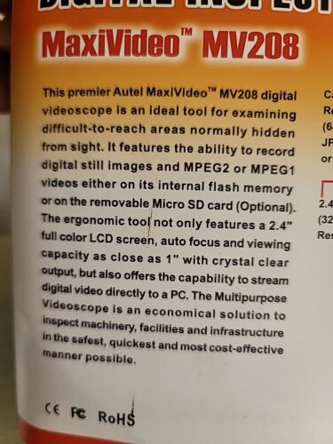 Autel MaxiVideo Digital Videoscope with 2.4" Screen and 5.5mm Head (MV208 - Picture 8 of 17