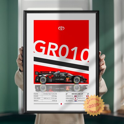 Toyota GR010, WEC, Hypercar, Langstreckenrennen, 24h von Le Mans, Poster, Druck