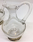 Vintage Oil And Vinegar Cruets Sterling Silver Bases, One Sterling Stopper - (I) — photo 9