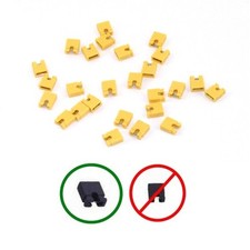 Lot25 Jumper/Jump Block 2.54mm/.1" Computer/HD/CD/SCSI/PCB/Circuit Board YELLOW