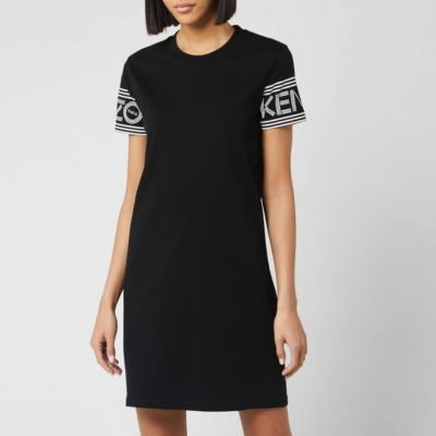 white christmas dresses Black Logo Tshirt Dress main image 0