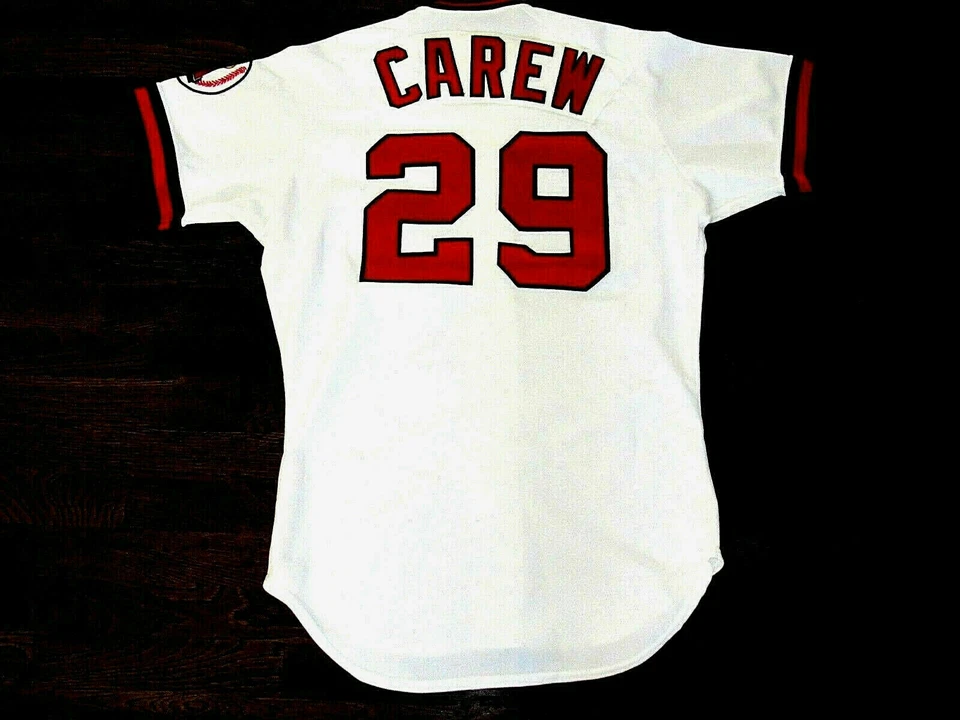 ROD CAREW CALIFORNIA ANGELS HOF SIGNED AUTO VINTAGE RAWLINGS PRO HOME JERSEY JSA - Image 3 of 4