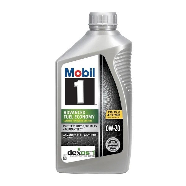 Mobil 1 Advanced Fuel Economy Full Synthetic Motor Oil 0W-20, 1-Quart 124184