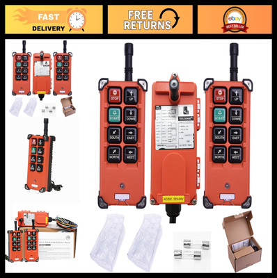 Industrial Wireless Crane Remote Control Kit 8 Button 12V 24V Hoist Switch