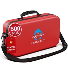 500 Pcs First Aid Kit for Travel/Camping/Businesses/Home/Car, Waterproof Emer...