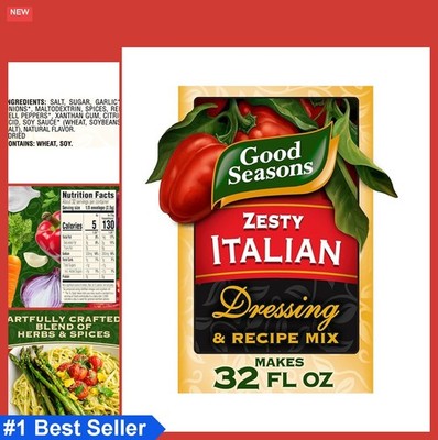 Italian Salad Dressing Mix 0.6 oz Envelope Zesty Dry Recipe Seasoning
