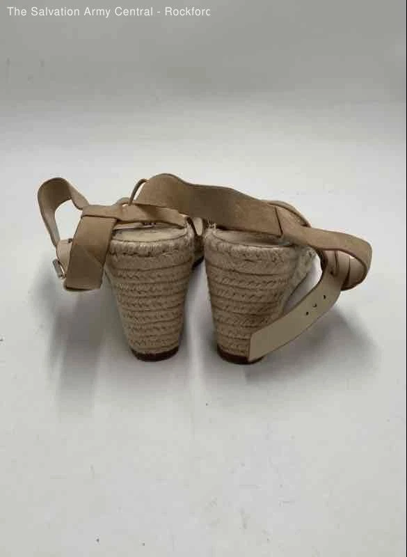 Vince Camuto Womens Tan Ankle Strap Wedge Heel Adjustable Strappy Sandals Sz 9W - Image 3 of 4