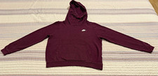 Nike Sportswear Women's Medium Cowl Funnel Neck Hoodie Pullover Fleece Burgundy