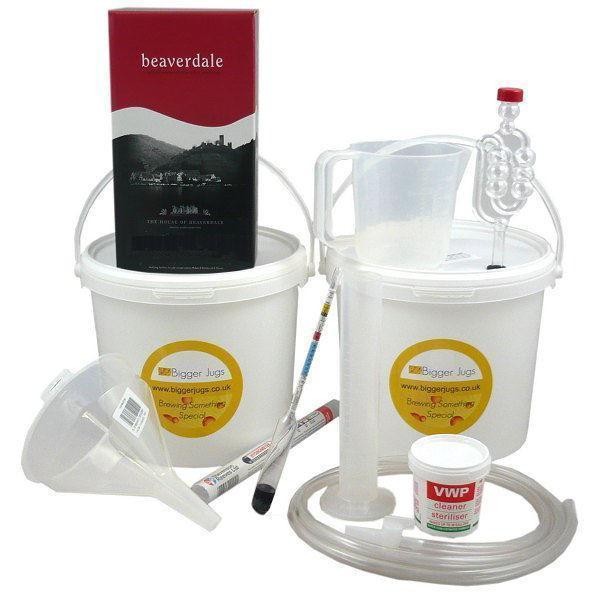 Gift Wine Making Set Beaverdale Merlot 6 Bottle With Equipment Homebrew
