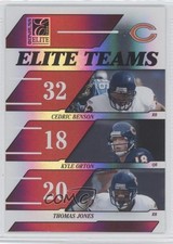 2006 Donruss Elite Teams Red 66/500 Cedric Benson Kyle Orton Thomas Jones 0j6
