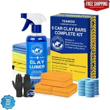 TEAWOO Car Clay Bars Kit 6 Clay Bars & 20 PCS Lubricant Tablets Complete Car