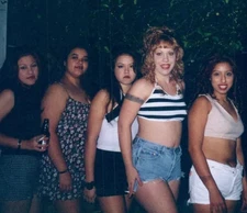 1990s Wild Hoochie Girls Backyard Party Drunk East Los Angeles Vintage Photo