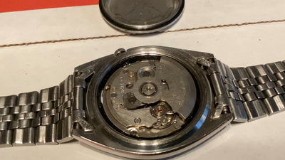 Rare SEIKO 5 Automatic 7009-3180 Gray Silver Dartboard Dial 17J