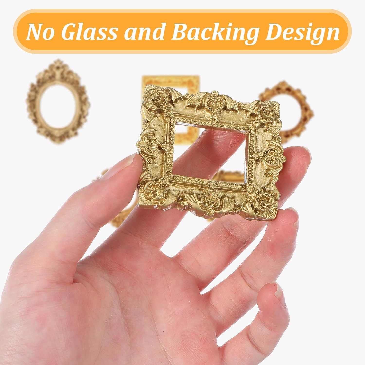 Tyqour 12pcs Mini Picture Frames Gold Small Picture Frames for Crafts ...