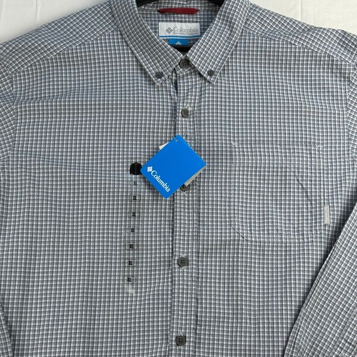 Camicia Columbia Rapid Rivers II manica lunga uomo XL a quadri con bottoni nuova con etichetta - Foto 3 di 8