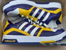 SZ 13 SKYHOOKS K. Abdul-Jabbar's Vintage Kicks 80s Leather Purp/Gold New Unworn