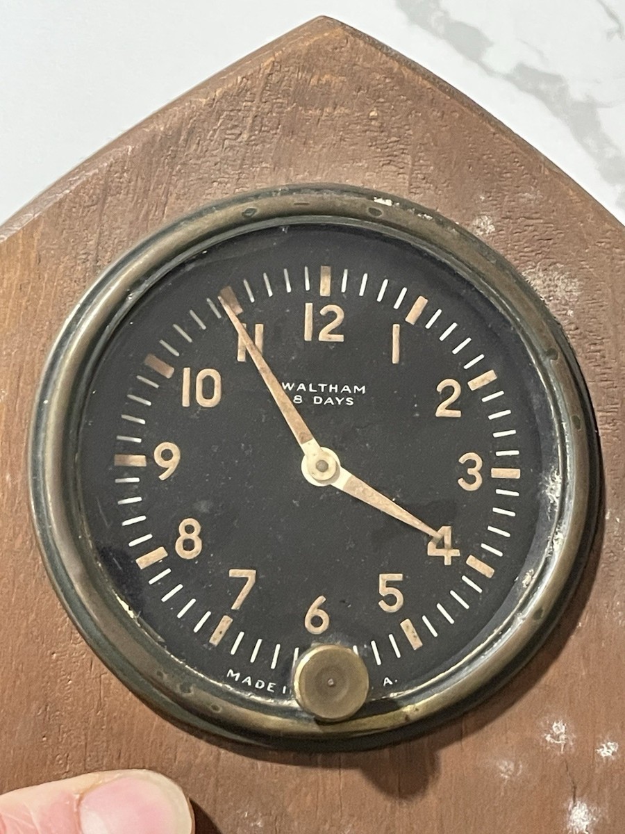 ウォルサム　コックピット　クロック　Waltham 8 Daysビンテージ RARE - Vintage Waltham 8 Day WWII Sherman Tank Clock WW2 needs