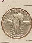 1930 P Standing Liberty Quarter US Mint Silver 25c Coin ~ 90% Silver ~ Nice Coin