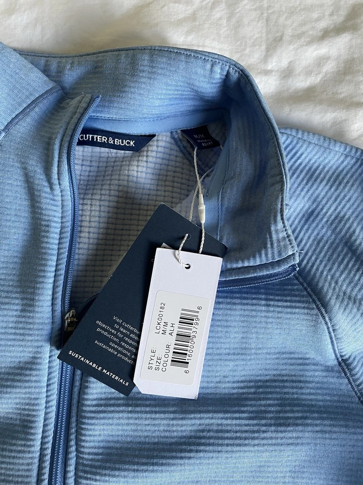 Cutter & Buck Mujer’s M Peshastin Vellón 1/2 Cremallera VELLÓN NUEVO CON ETIQUETAS ATLAS BREZO Foto 2 de 4